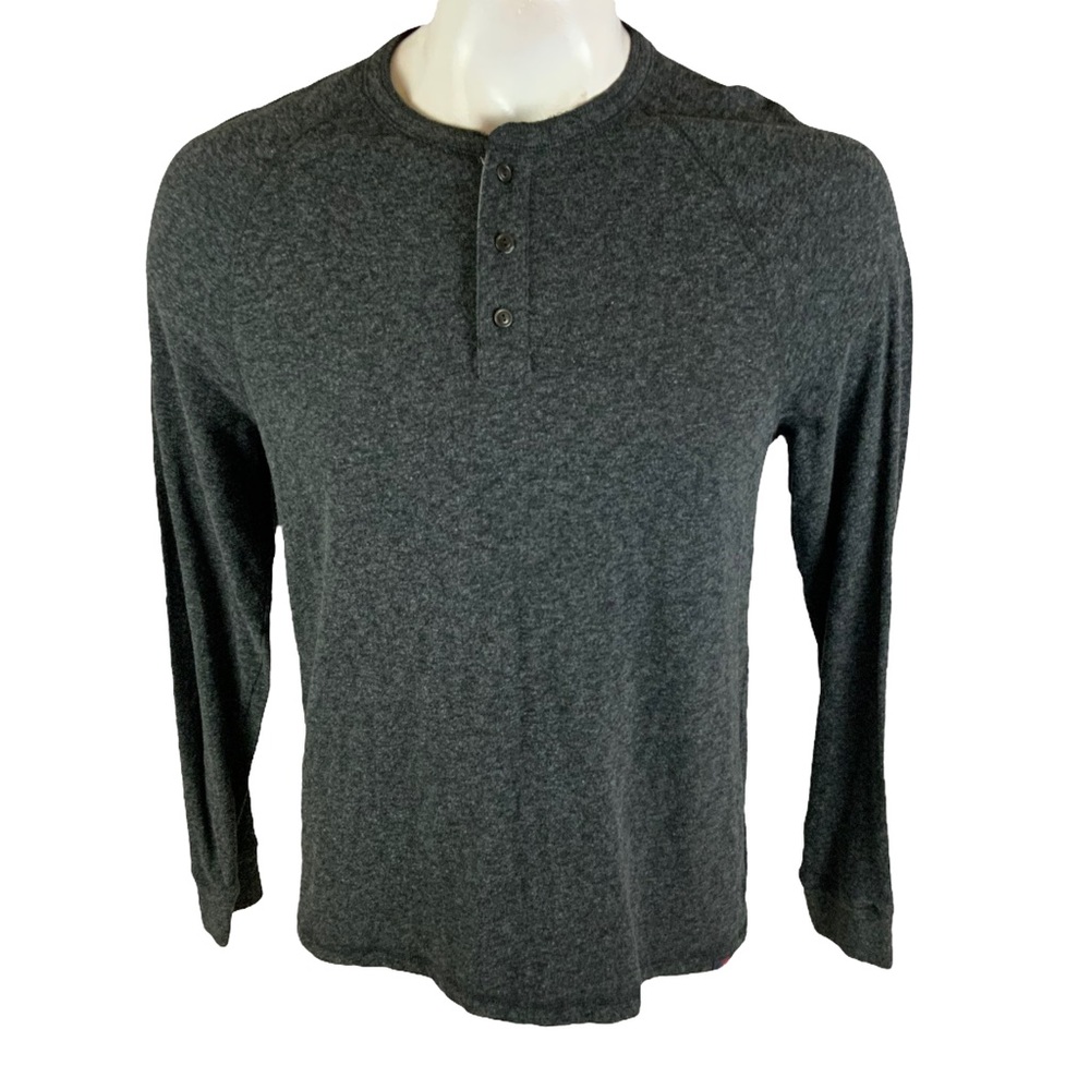 Faherty Dark Gray Henley Shirt